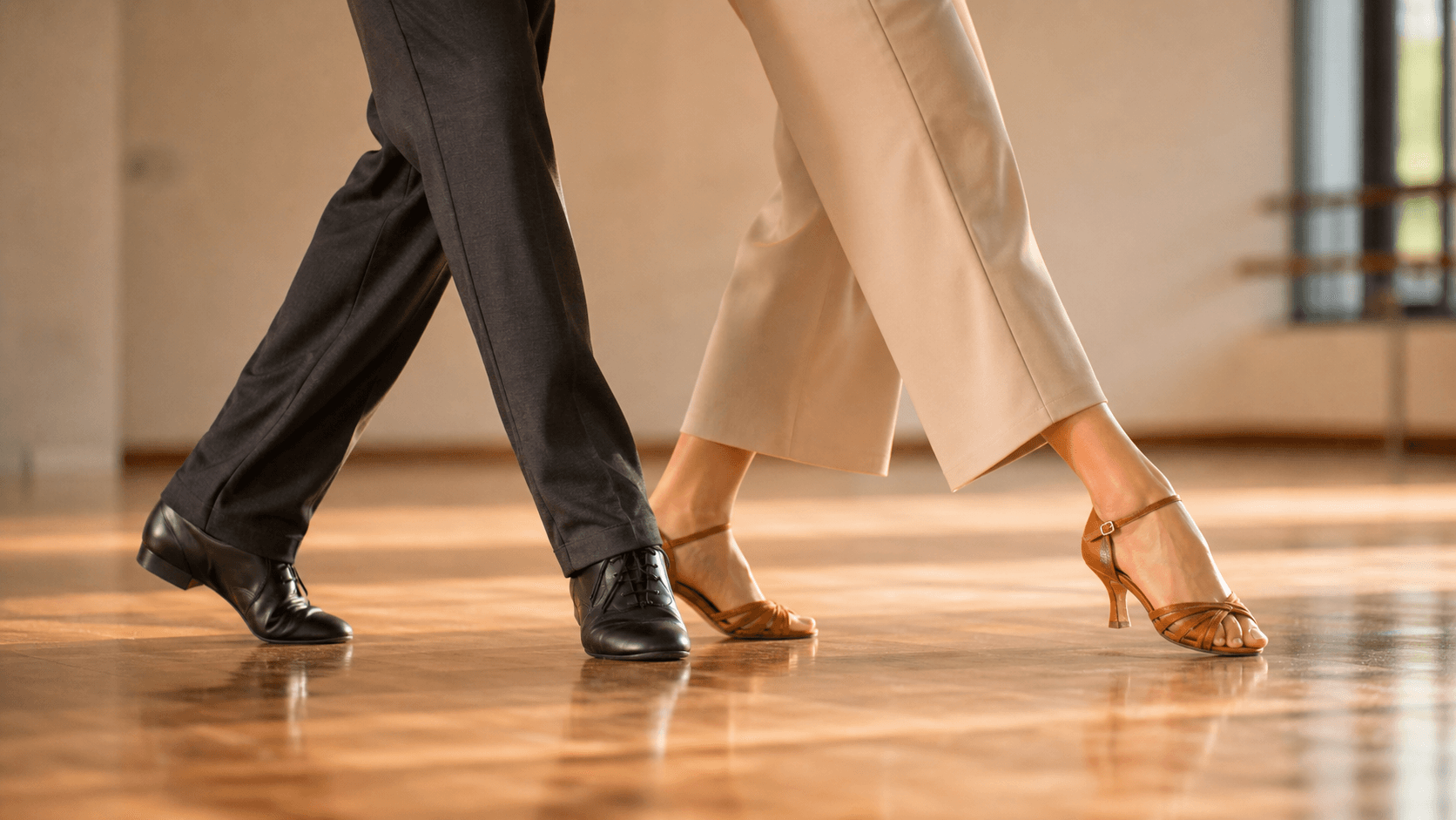 Close detail of adult dance movement and footwork
